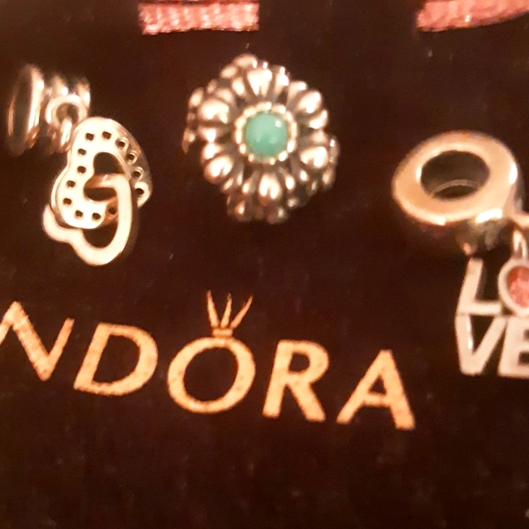 3 AUTHENTIC 925S PANDORA CHARMS - Picture 1 of 4